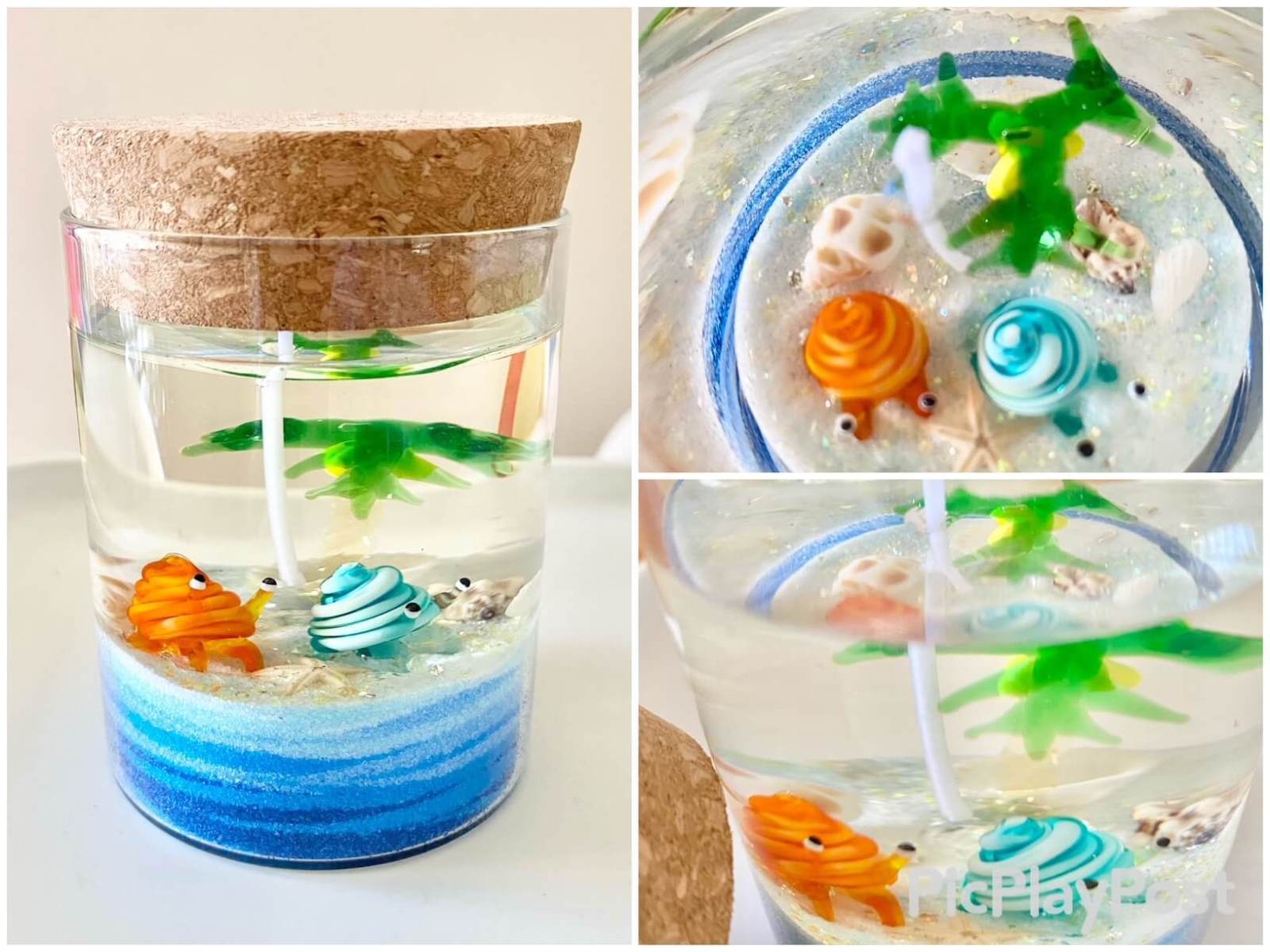 glass figurine gel candle